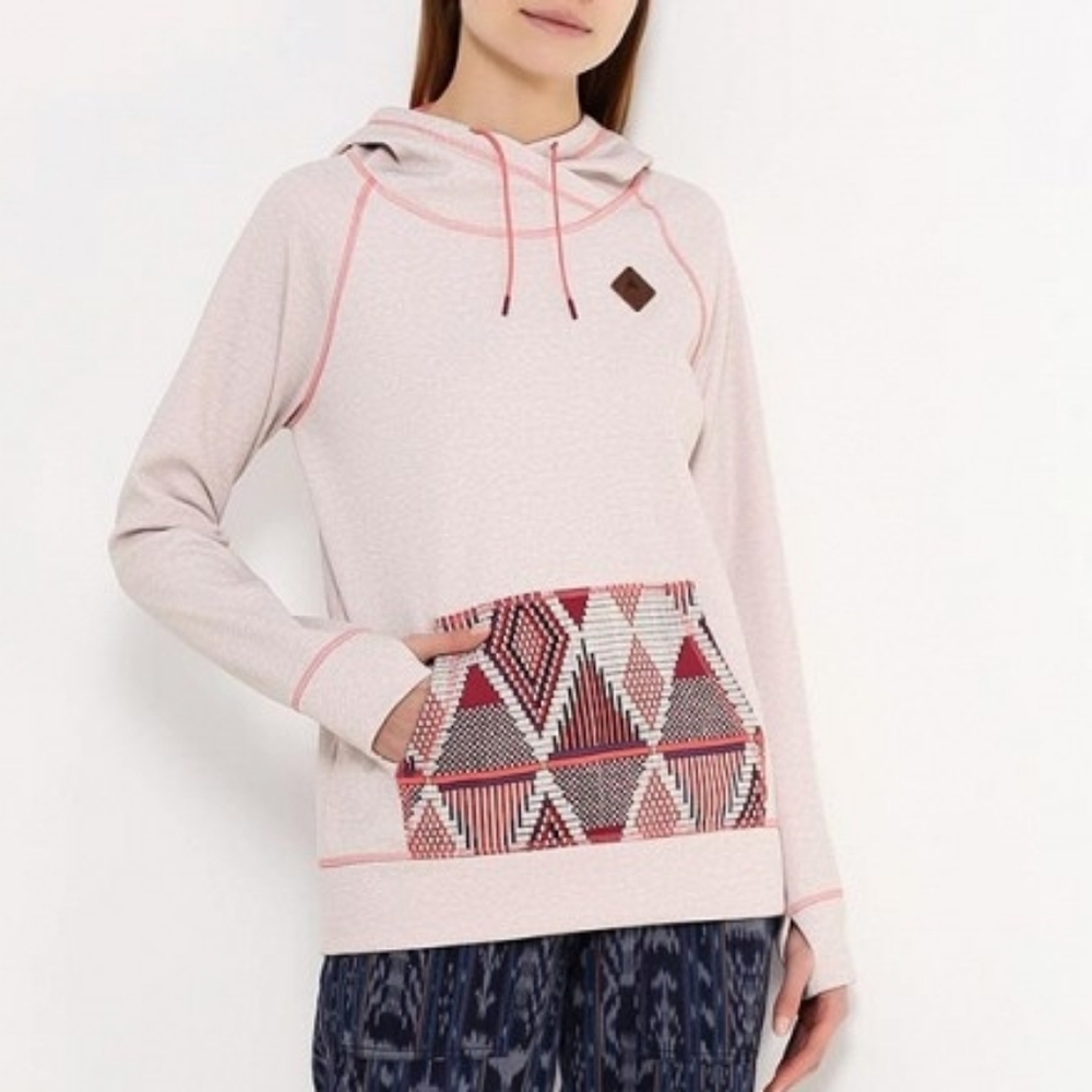Burton Heron DryRide Pullover Hoodie Women’s Large Tribal Pocket Snowboard Ski